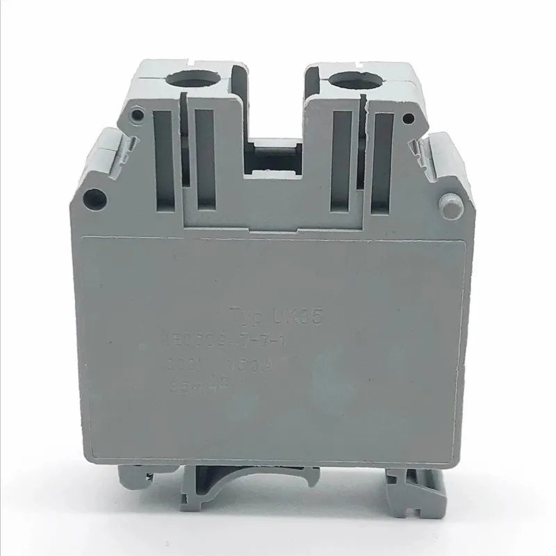 Din Rail разъем клеммной колодки установленный Uk-35n 800v 125a 10-35 пластиковые