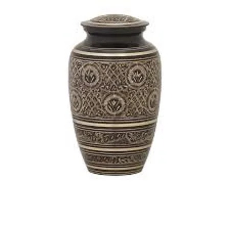 Stylish Urns Glass & Aluminum Memorial Container Jar Pot for Human Ashes Golden Color American Style Metal Urns Decorative vases