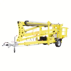 CE certificated 16m 200kg mobile trailer hydraulic genie aerial lift platform with 360 degree rotation