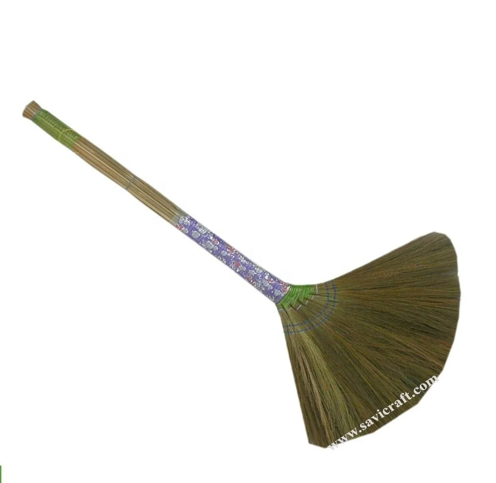 Factory cleaning grass broom with short handle/garden broom made in Vietnam.wooden stick broom