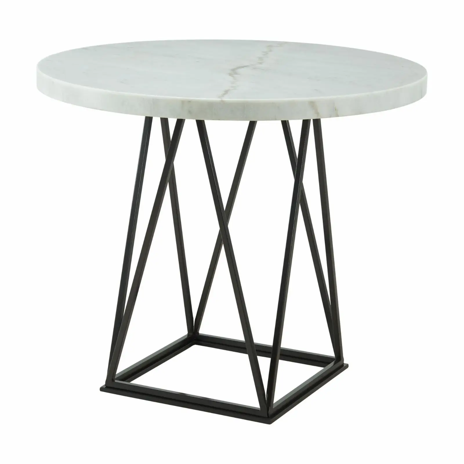 Conner Counter Height Dining Table in White Marble Top