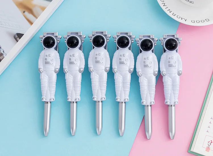 Original 3D space series pen cartoon astronaut shape ballpoint pen space commemorative gift can print logo