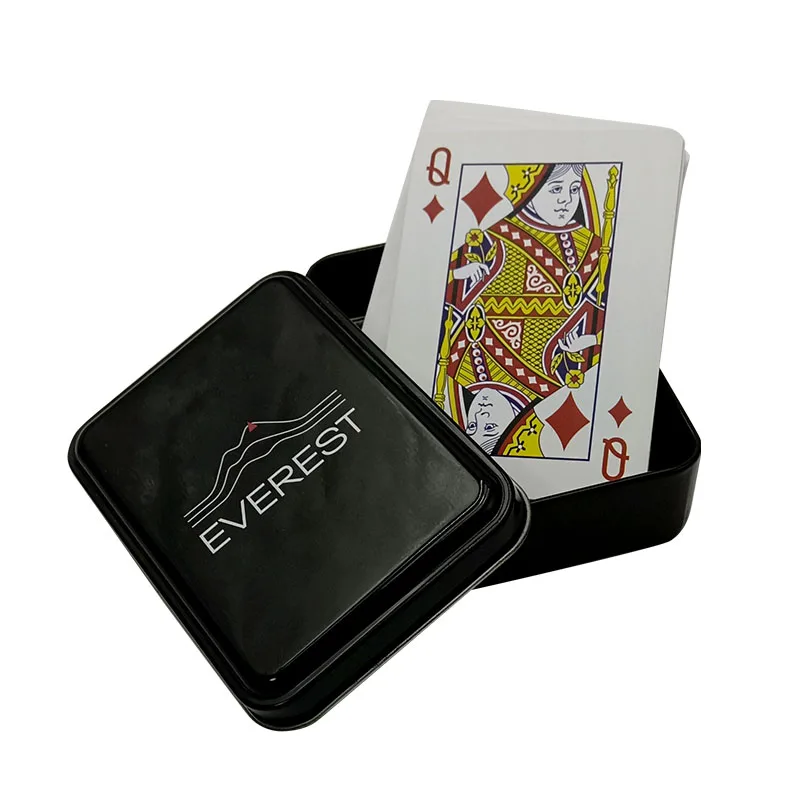 Personalized Custom Printings Both Sides Luxury Black Washable Social Gatherings Party PVC Plastic Poker Playing Cards for Sale
