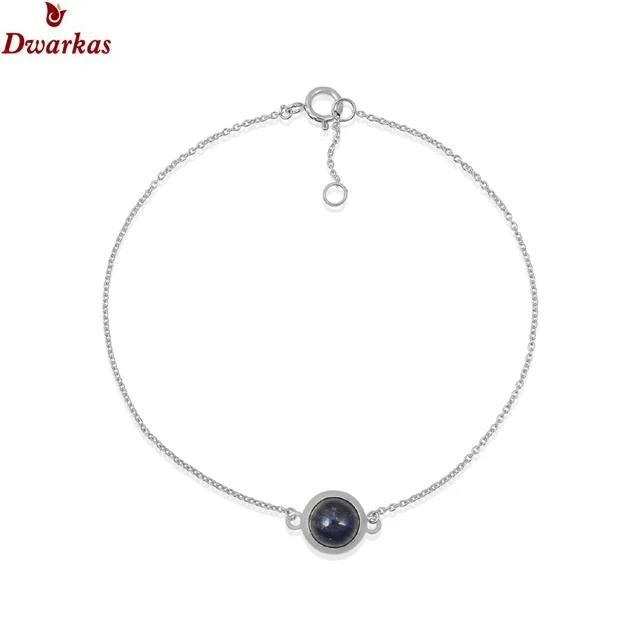 Trendy Custom 925 Sterling Silver Bezel Setting Black Onyx Gemstone Bracelet for Women for Parties and Gifts