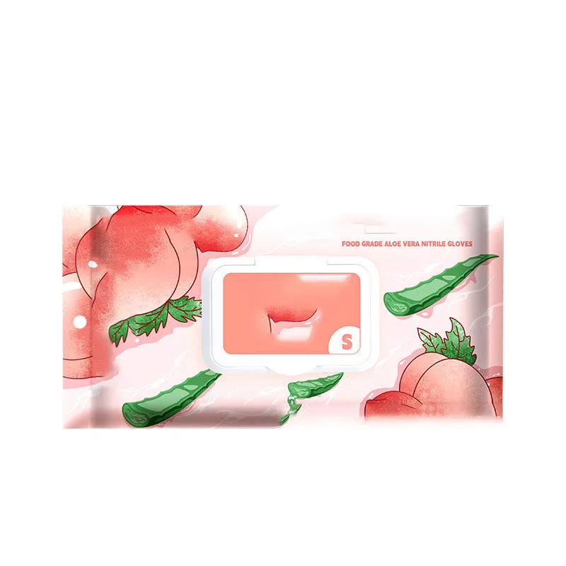 oem customized logo design  aloe vera nitrile protective gloves and housework food kitchen living room cleaning gloves