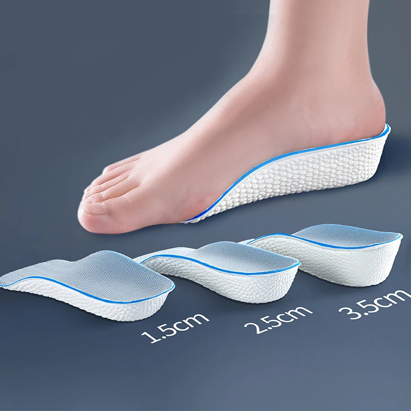 Adjustable Invisible 1.5CM Heighten Insoles Shoe Lift Heels Padded Increasing Popcorn Insoles Half