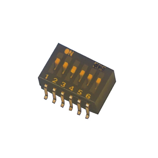 1.27mm DIP switch 8P SMT Black tape&reel package