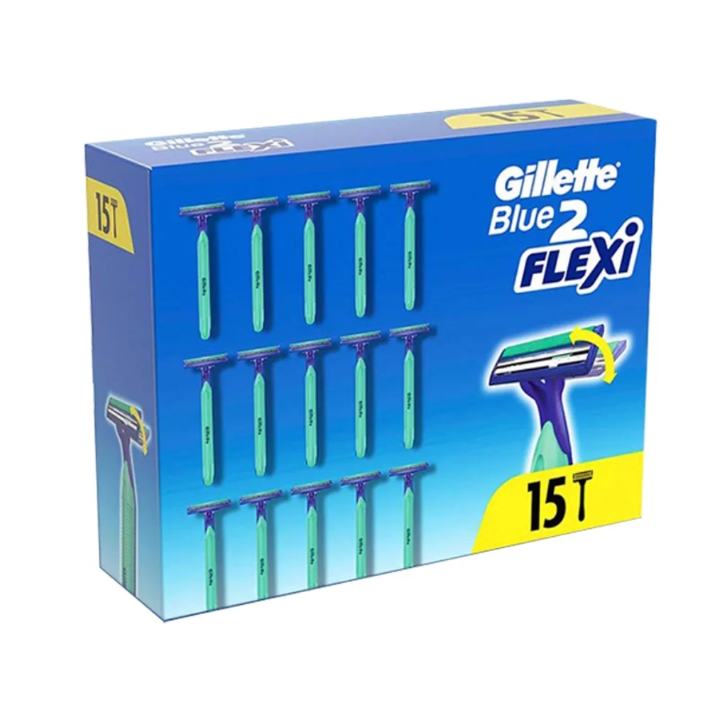 Gillette Blue бритва 2 Flexi 15 шт. коробка для лица Бикини подмышек превосходные особенности бритья оптом популярный товар во Вьетнаме