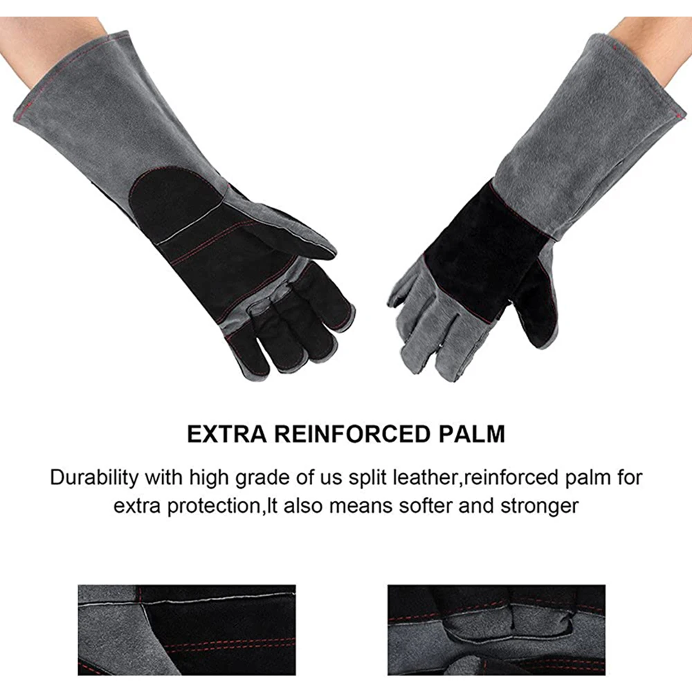 Goat Leather Welding Gloves Heat deflecting aluminized gloves