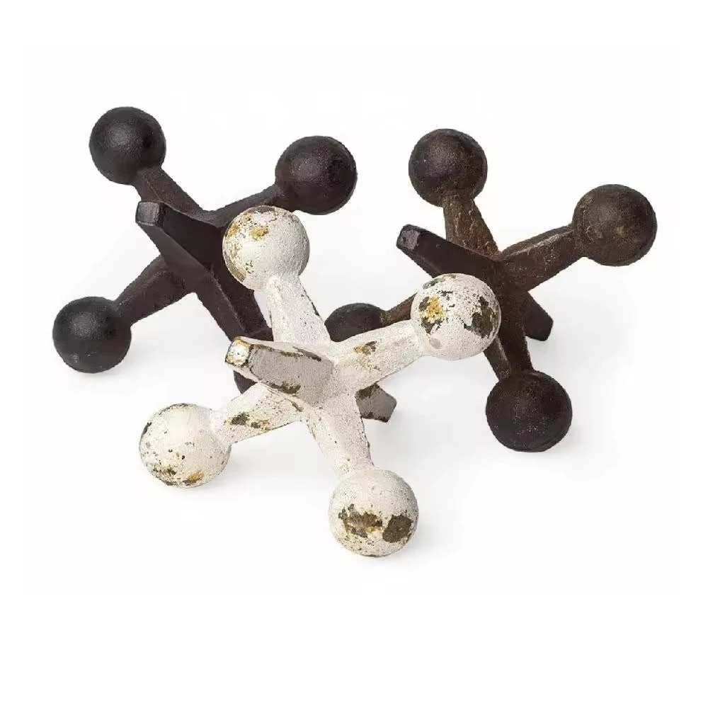 Wholesale Bulk Quantity Manufacturer Made in India SET of Three Iron Rusted Finished Jack Sculptures for Home and Office Decor