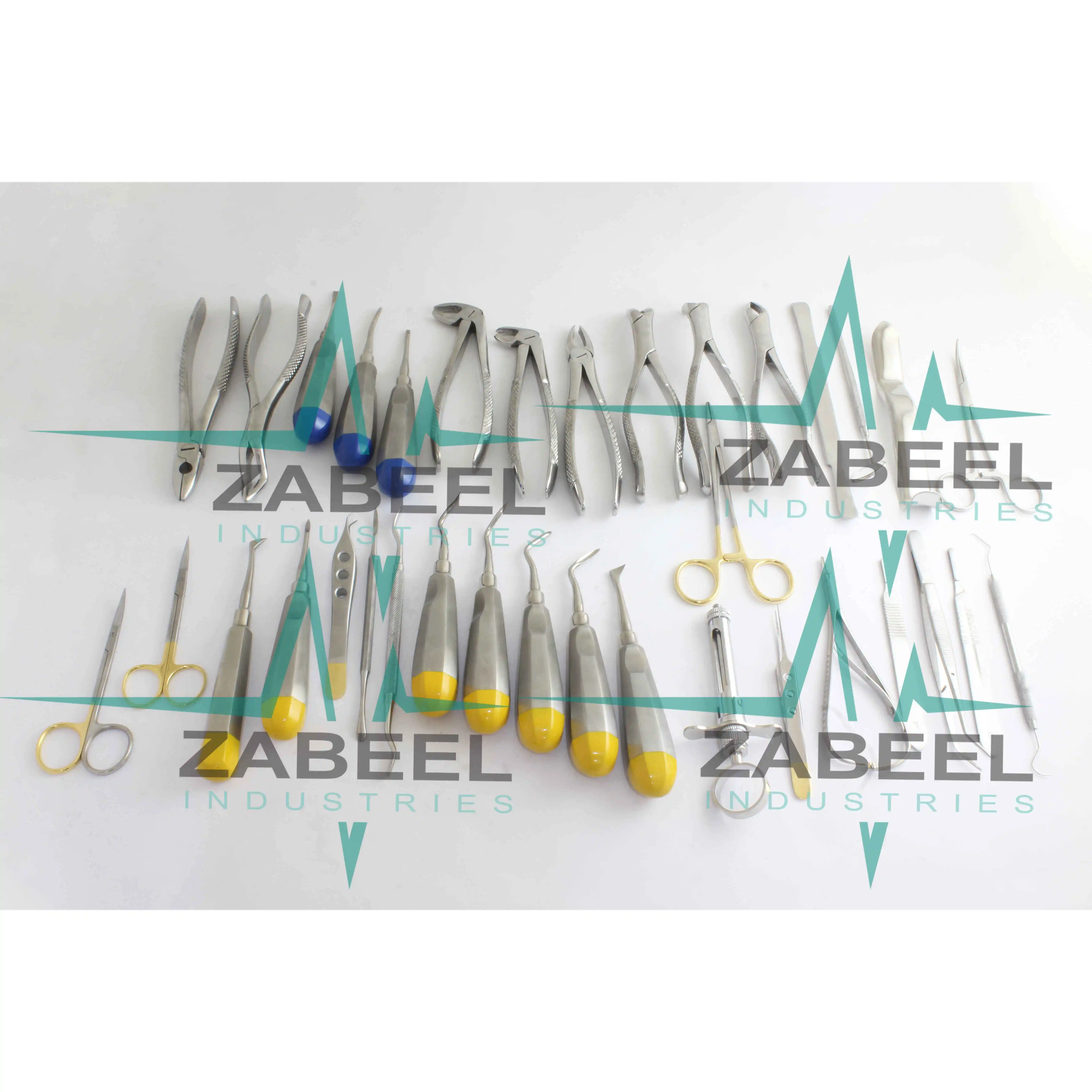 German Oral Dental Surgery Extracting Elevators Forceps Instruments Kit of 76Pcs