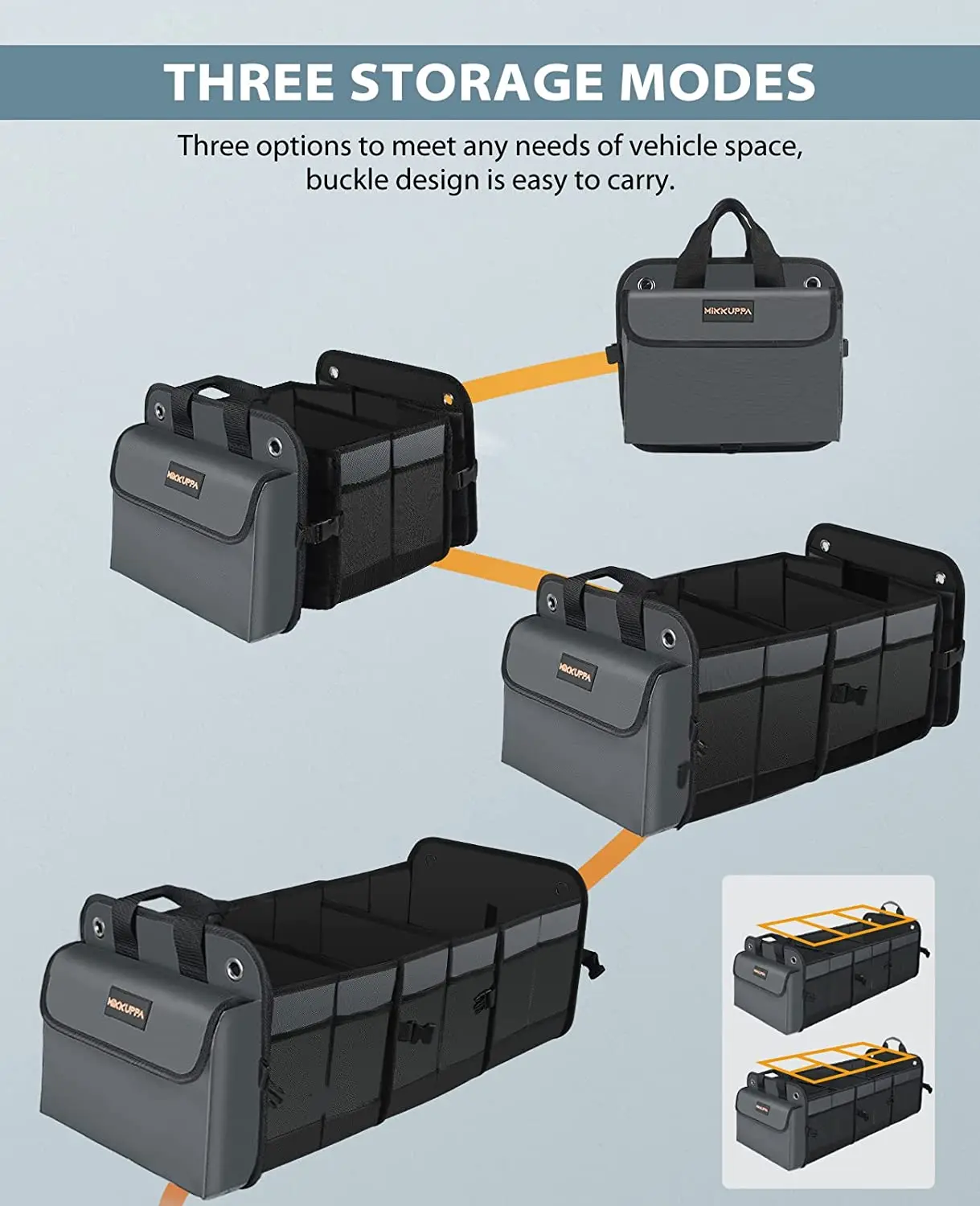 Органайзер для багажника автомобиля QSP050 с сумкой-холодильник, складной органайзер для багажника автомобиля, портативный органайзер для багажника внедорожника и хранение