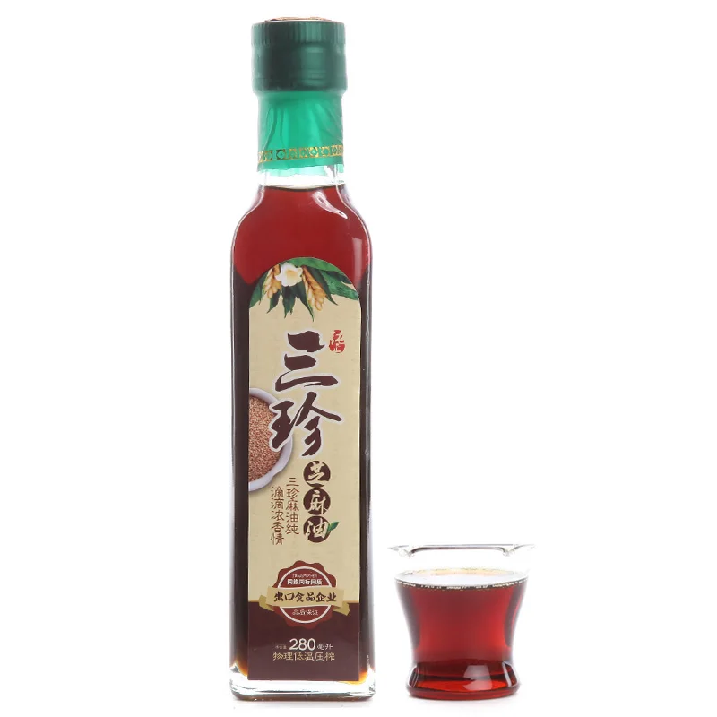 100% Pure Sesame Oil Finishing Oil Drizzle Overcooked Dishes (630ml x 12 bottles) Bulk Sesame Oil Sale For Supermarket