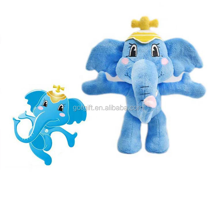 Wholesale Cheap Soft Cartoon Elephant Doll Names Cute Plush Musical Animal Stuffed Elephant Toy With Big Ears