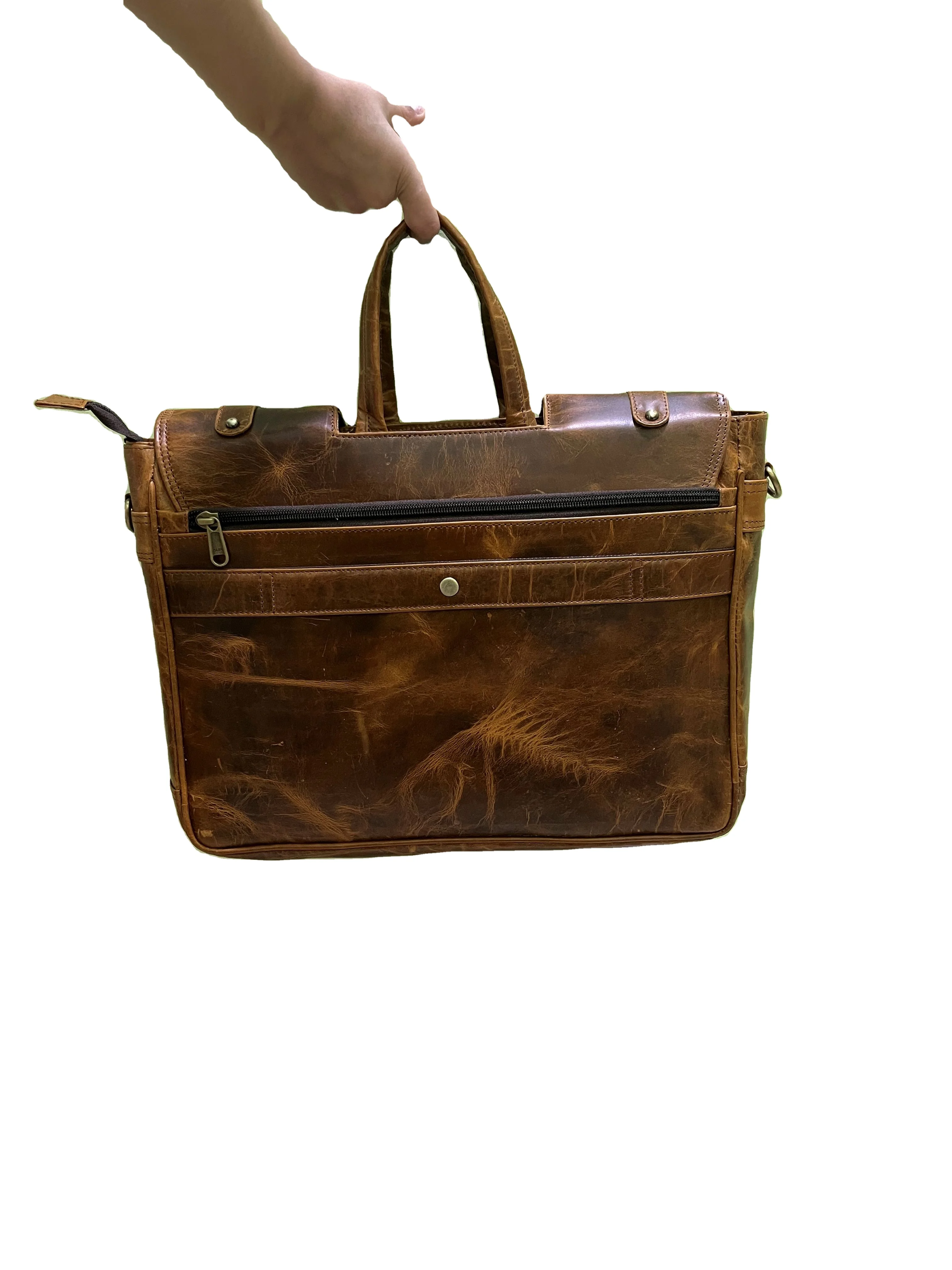 New Style Leather Smart Vintage Business Bag Laptop Bag Men Crazy Horse Leather Different Design Briefcase At Wholesale Price