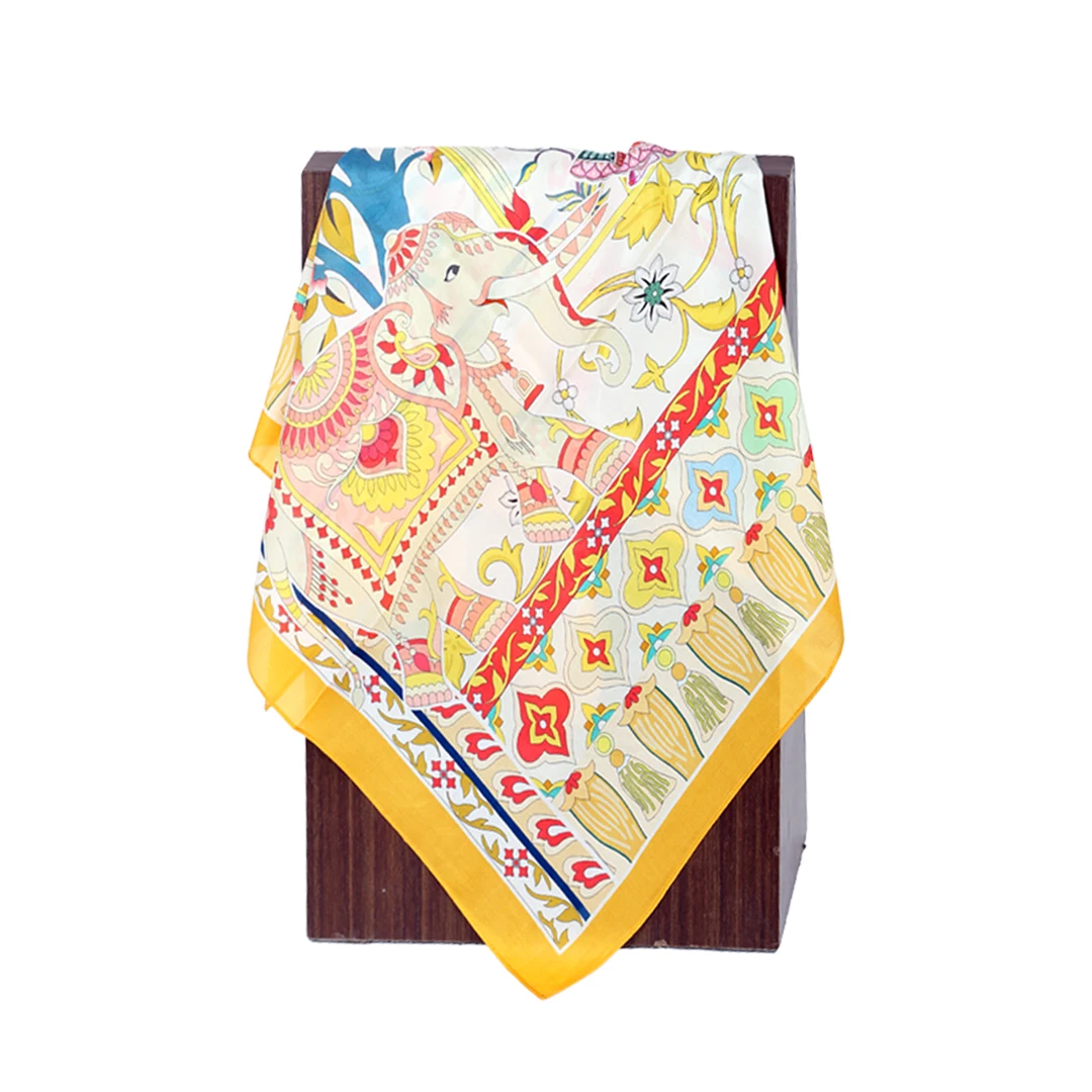 100% natural silk scarf Silk Plain Women Customized Summer OEM Traditional Printed Pure Silk Handmade Scarves