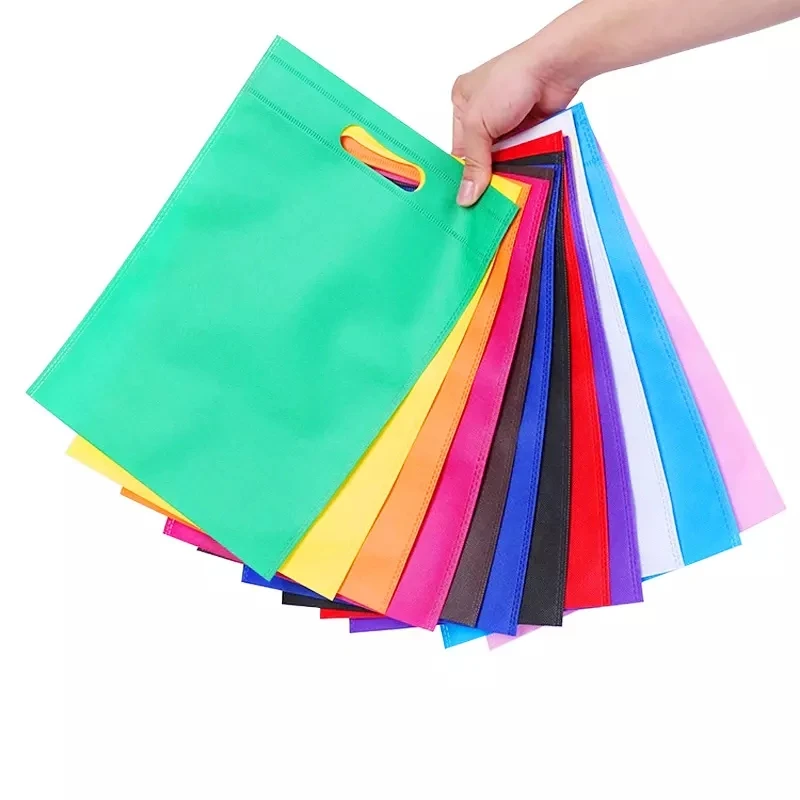 Wholesale waterproof eco friendly custom logo reusable die cut gift tnt non woven shopping bag