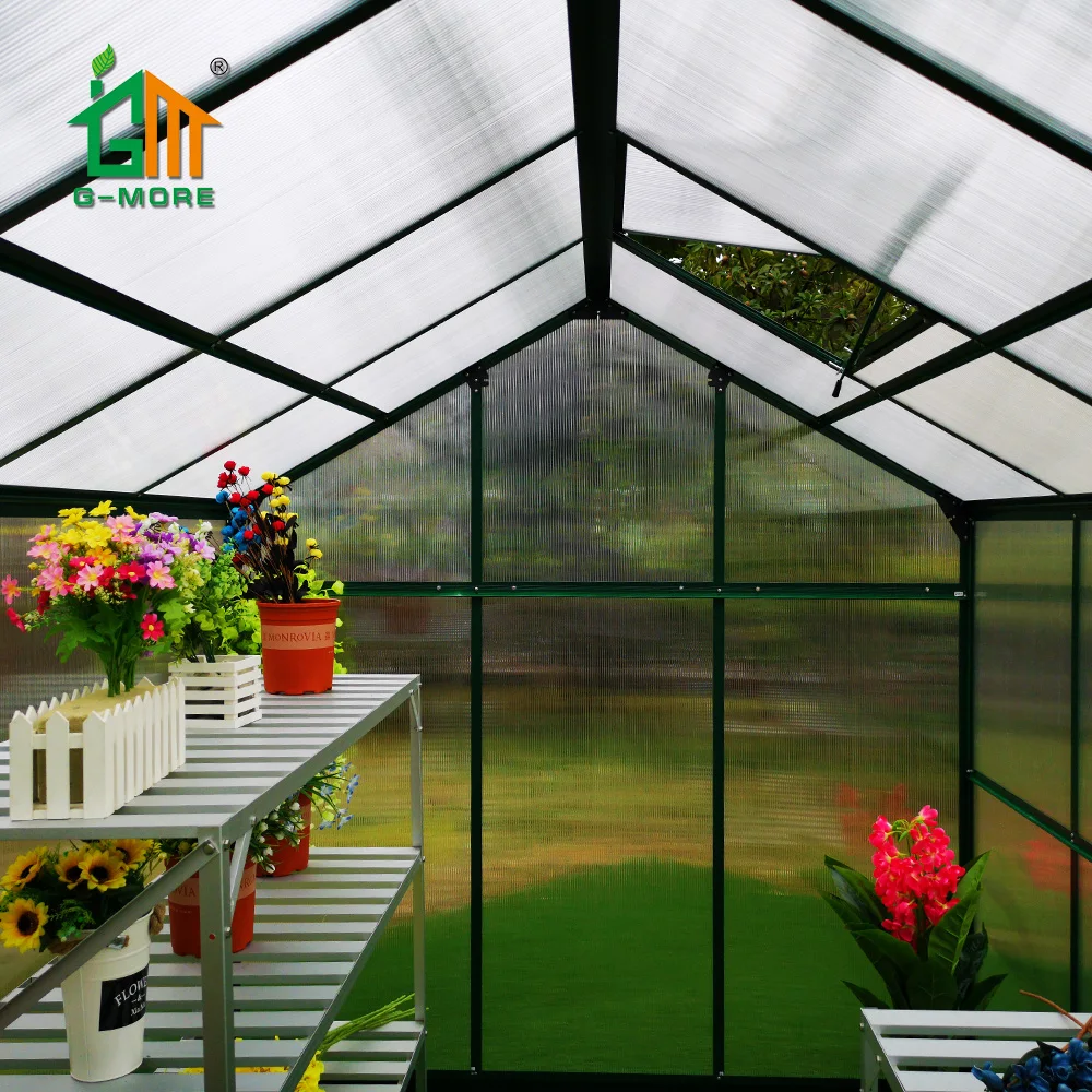 G-MORE Lite Series 8 X 6 FT PC Greenhouse Aluminum Greenhouse