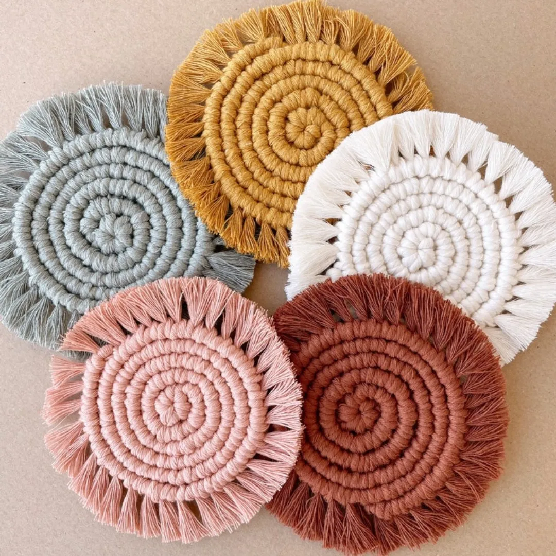 CHEAPEST Handmade Boho Macrame Coasters For Dining Table Home Decor