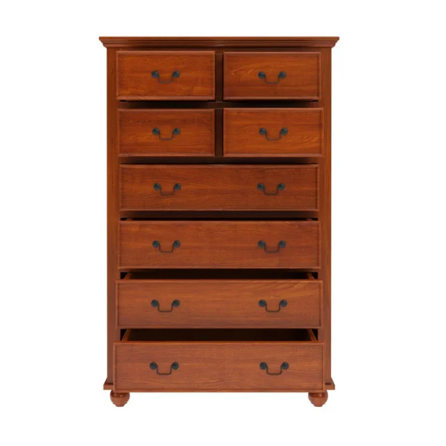 Premium 8 Tall Drawer Dresser Wooden Bedroom Furniture Double Cabinet Mahogany for Sale