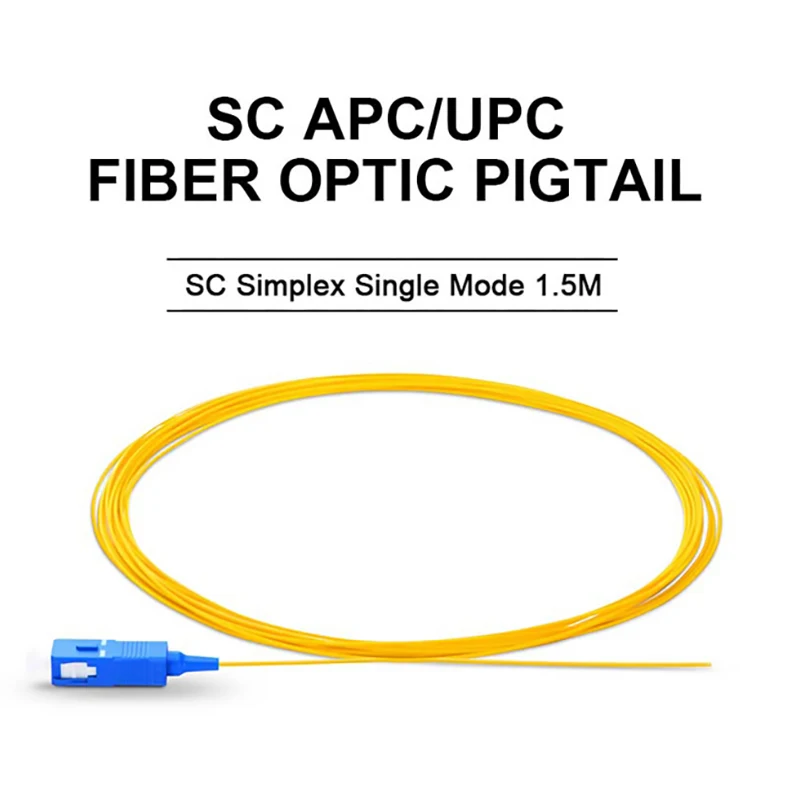 Factory Price Fiber Optic Jumper Pigtail Singlemode Simplex SC APC 0.9mm PVC LSZH Fiber Optical Pigtails