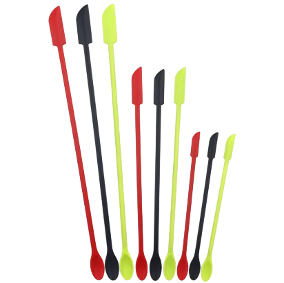 Heat Resistant Three-piece double head small long scraper Silicone spatula Long handle spatula Multi-function spatula for jam