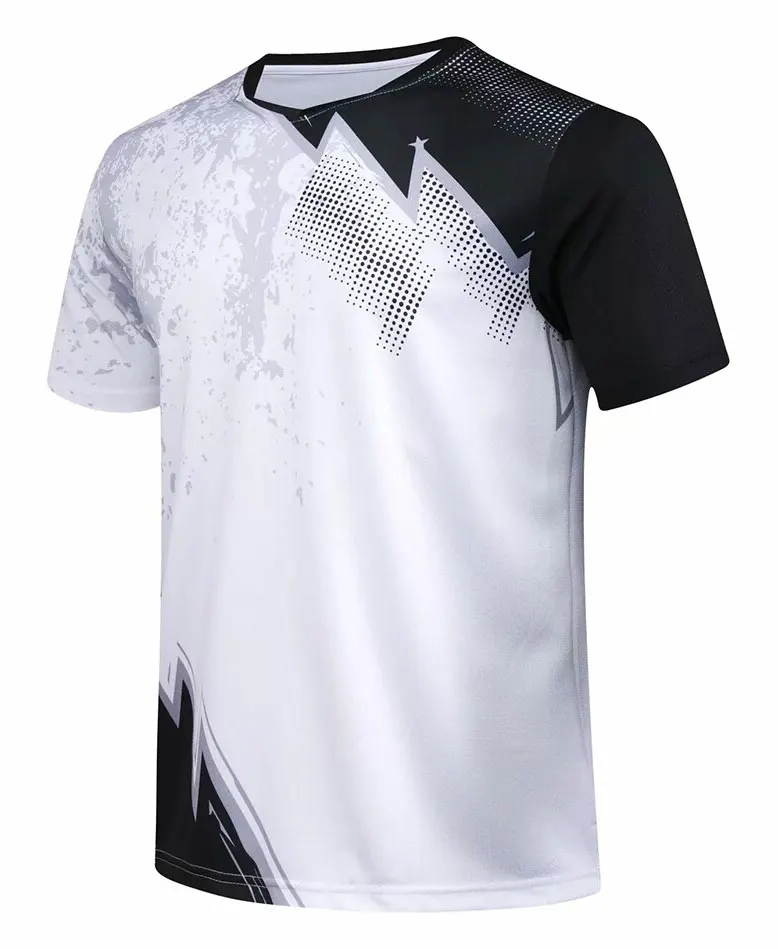 Tennis jersey short sleeve sublimated t shirts for men and women customized badminton shirt with your own designs