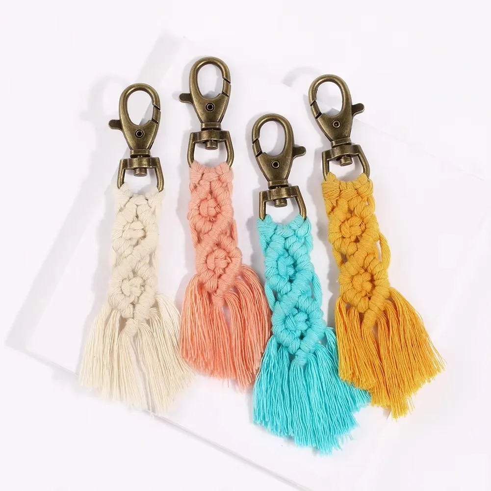 Best Selling Boho Design Handmade Keychain Handmade Gift Macrame Keychain With Premium Quality at Wholesale Price From India