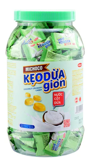 Ready to Export Coconut Crunchy Michoco Candy in bag 100g