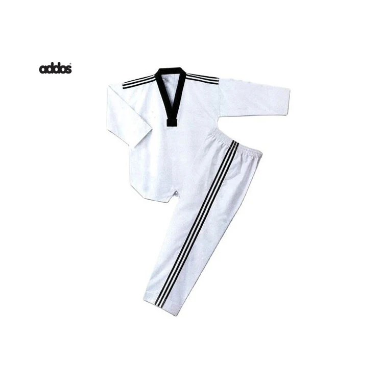 Taekwondo Ultralight Breathable White Uniform Clothes Long Sleeve Fitness Training Dobok with Embroidery Gi Karate