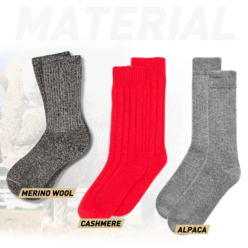 Real materials!Natural 100% cashmere alpaca warm socks smart 100% merino wool socks luxury socks
