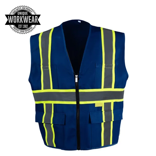 Светоотражающий жилет безопасности Hi Vis рабочая одежда мужской светоотражающий с несколькими карманами