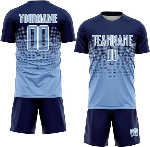 Unisex Quick-Dry Breathable Soccer Training Shirt Football Jersey Set New Design Customizable Team Name for Adults Wholesale