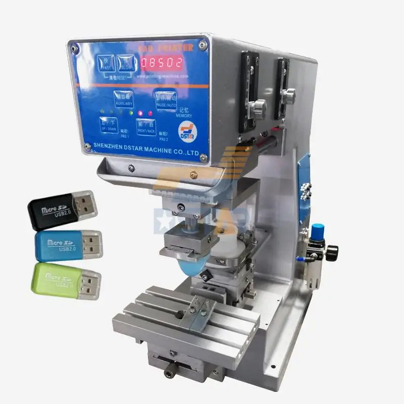 DX-MINI-90 Tampo Pad Printer USB Flash Drive Logo  Pneumatic Ink Cup Pad Printing Machine