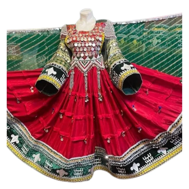 Hot Selling Product New Designs Afghani Dress Women Tribal Kuchi Party Boho Style Vintage Dresses Wedding Wear Plus Size Adults