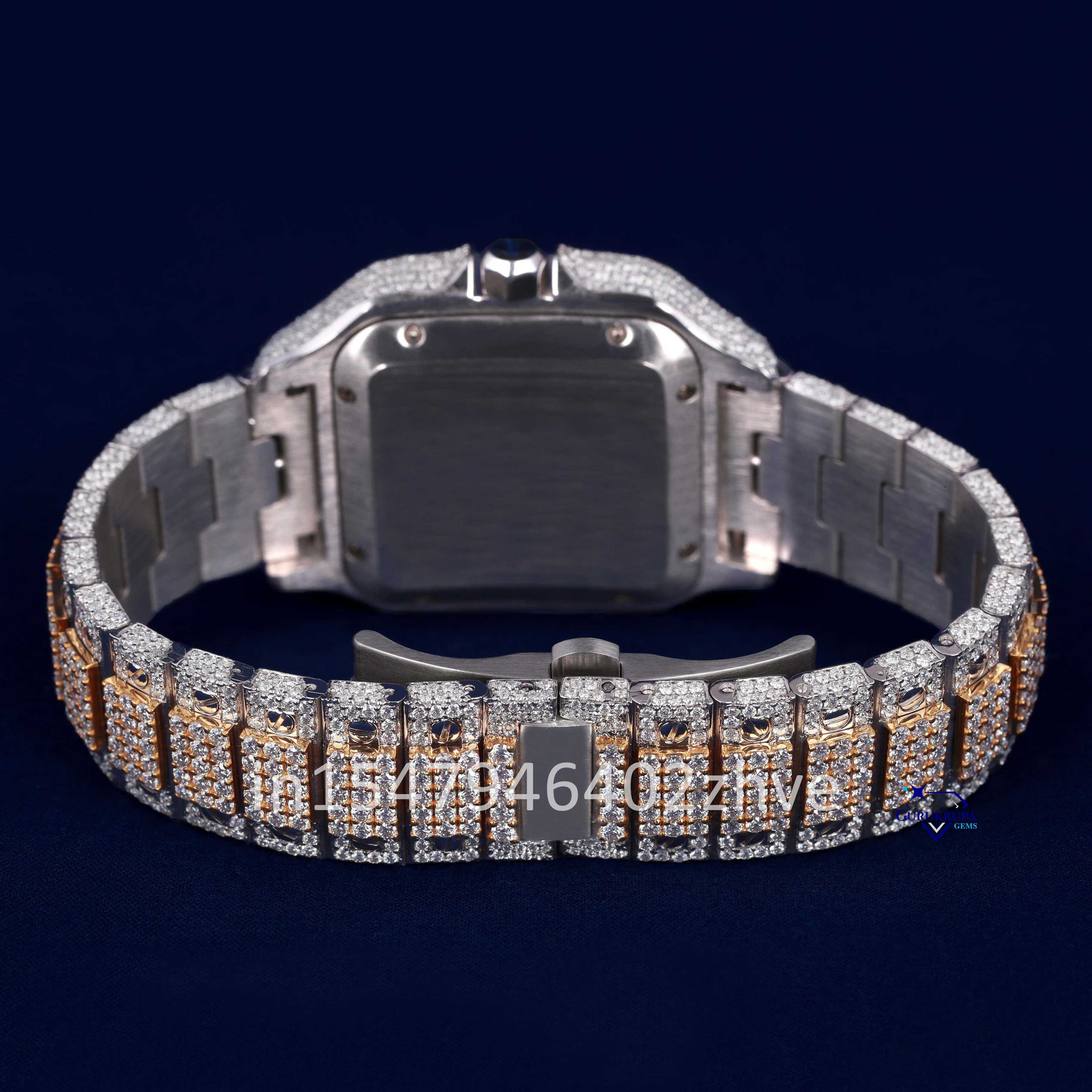 Stunning watch with natural diamonds roman numerals vvs clarity and a stainless steel frame exudes luxurious elegance