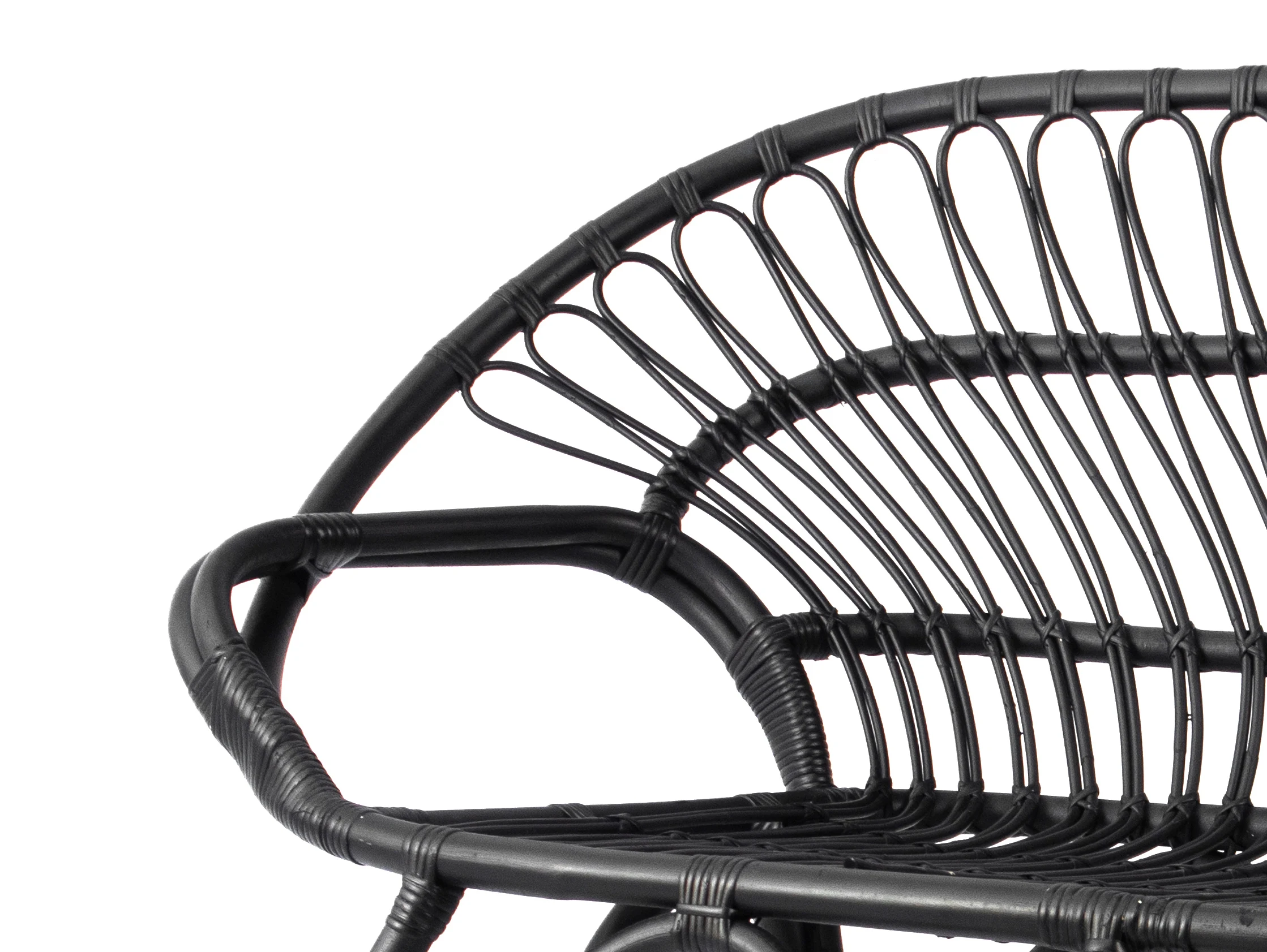 Modern Minimalist Rattan Sofa Chair For Rattan leisure Chair Outdoor or Indoor Decoration, with Rattan Sofa Semi Polished  Pole