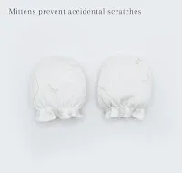 New Design Beige Abc Baby Mittens (Bundle of 3) Baby Shoes Mittens Set Knit Newborn Girls Boys Baby Mittens and Booties