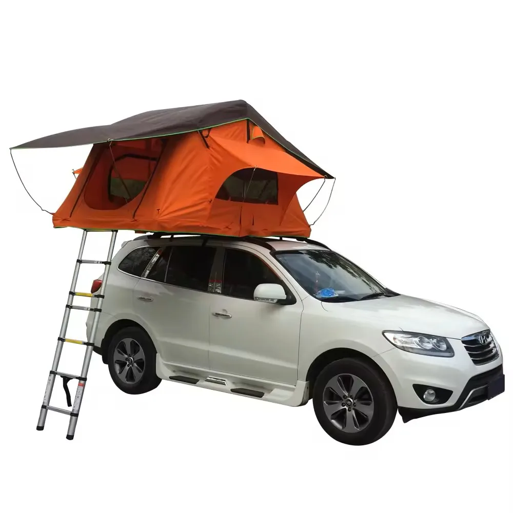 Waterproof Durable Car Roof Top Tent Easy Setup Canvas Fabric with Straight Bracing for Camping and Overlanding