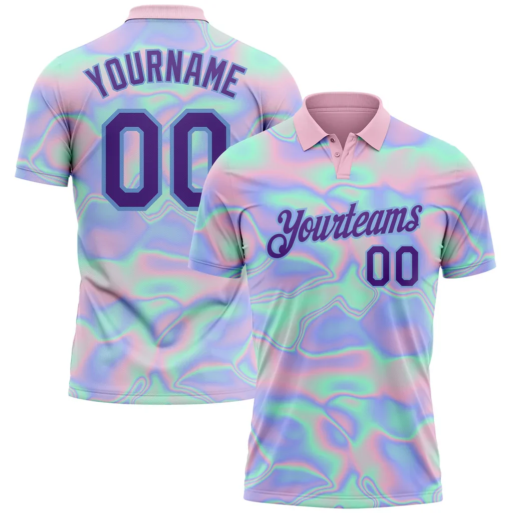 Buy Black American Flag 3D Sublimation Golf Polo Shirts Custom Logo Men Women Unisex Polo Shirt