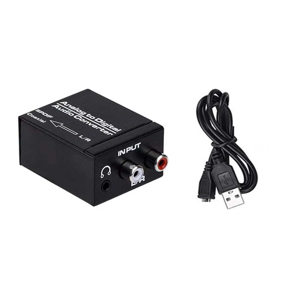 Analog RCA to Digital Optical Coaxial Toslink Audio Converter