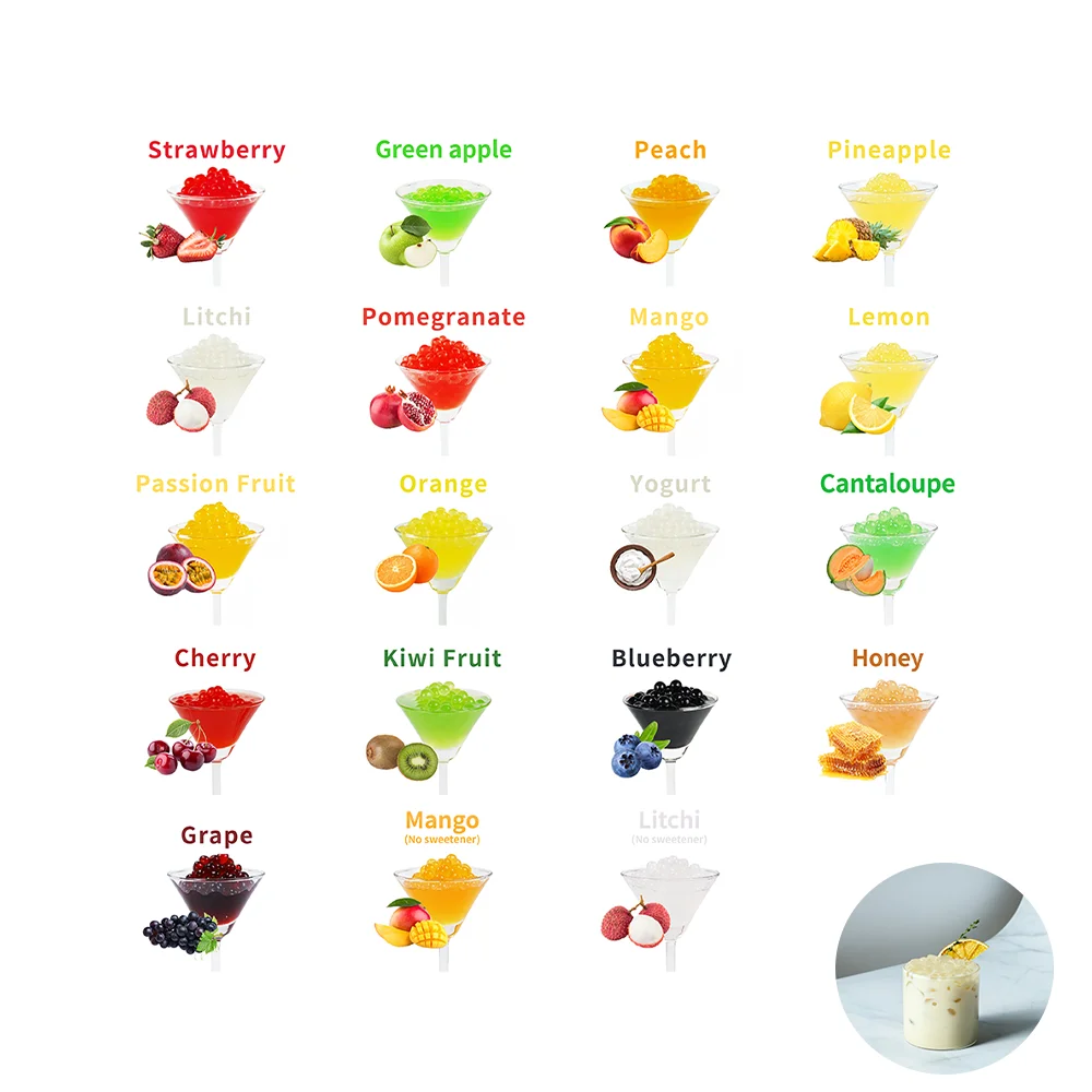 Hot selling 2024 Sweet Pineapple Popping Boba for Exotic Cocktail Mixes