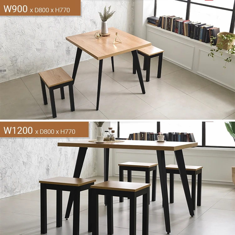 Modern Dining Table Chair Set Wooden Metal Rectangular Square MDF Rustic Small Large 4 6 8 seater Dining room Furniture