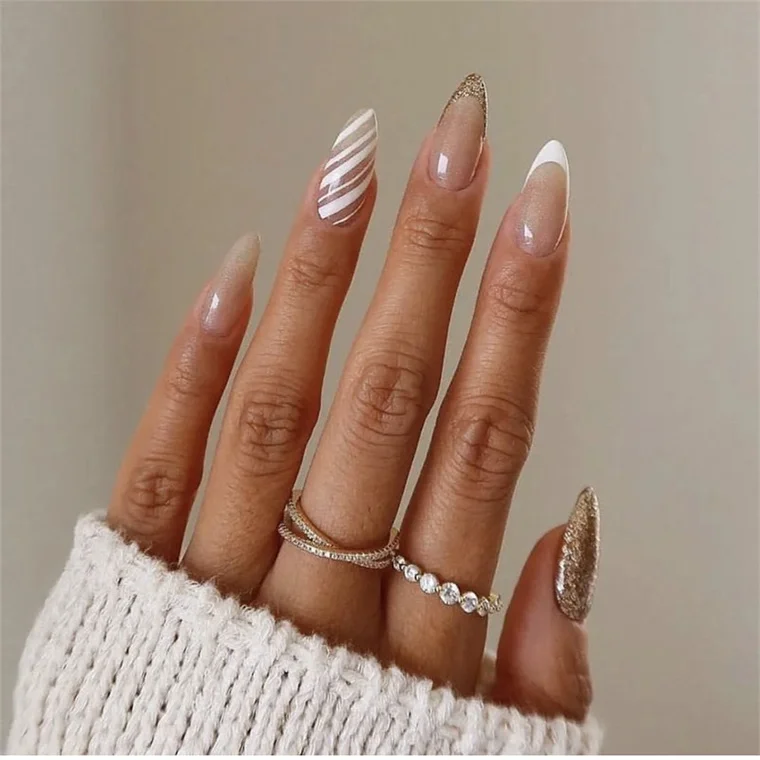 Free Design Nails Press on Short Almond Supplies Salon Professional for Beginners