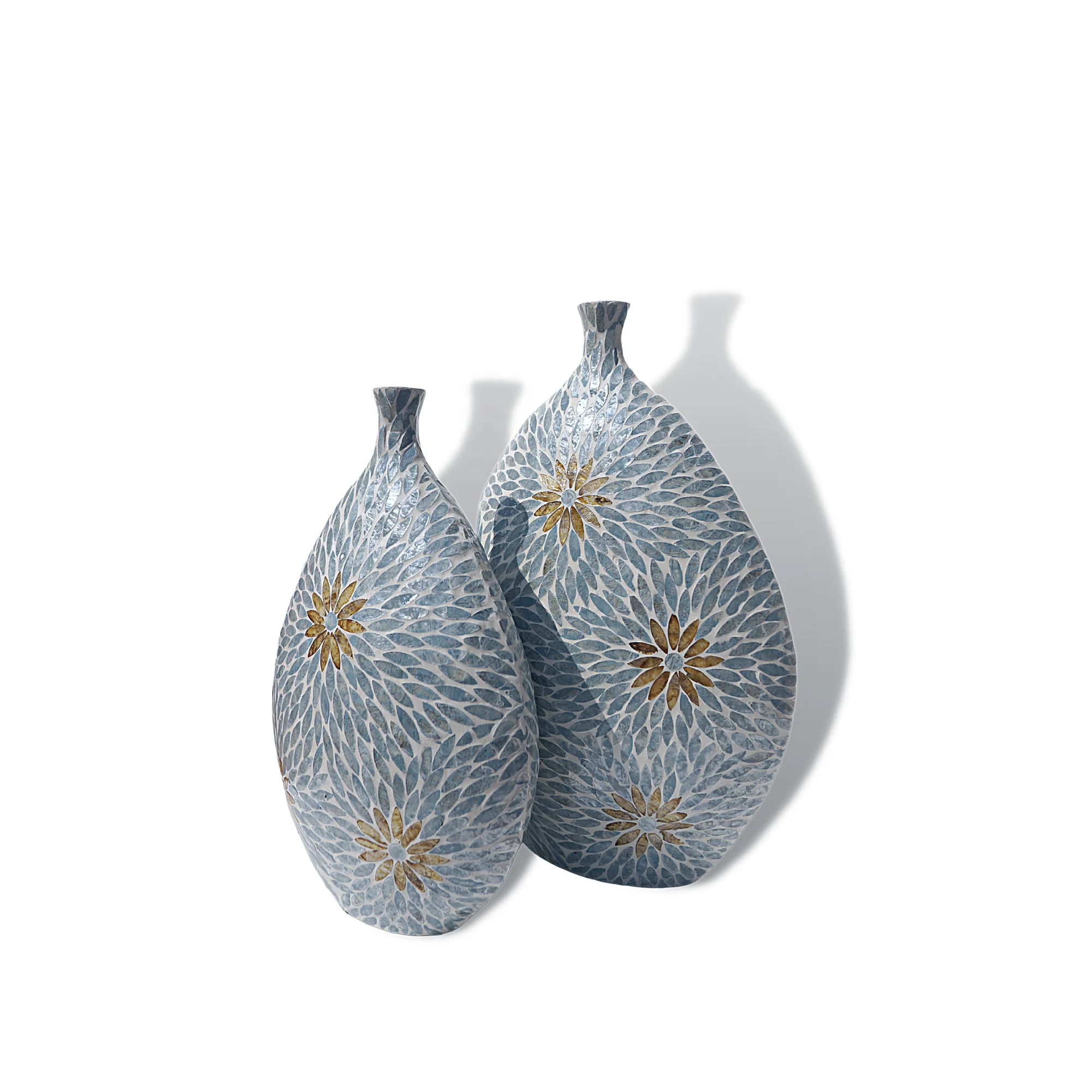 Nacre sunflower vases handmade Tall Woven Floor Vase modern design home decor flower vases for wholesale