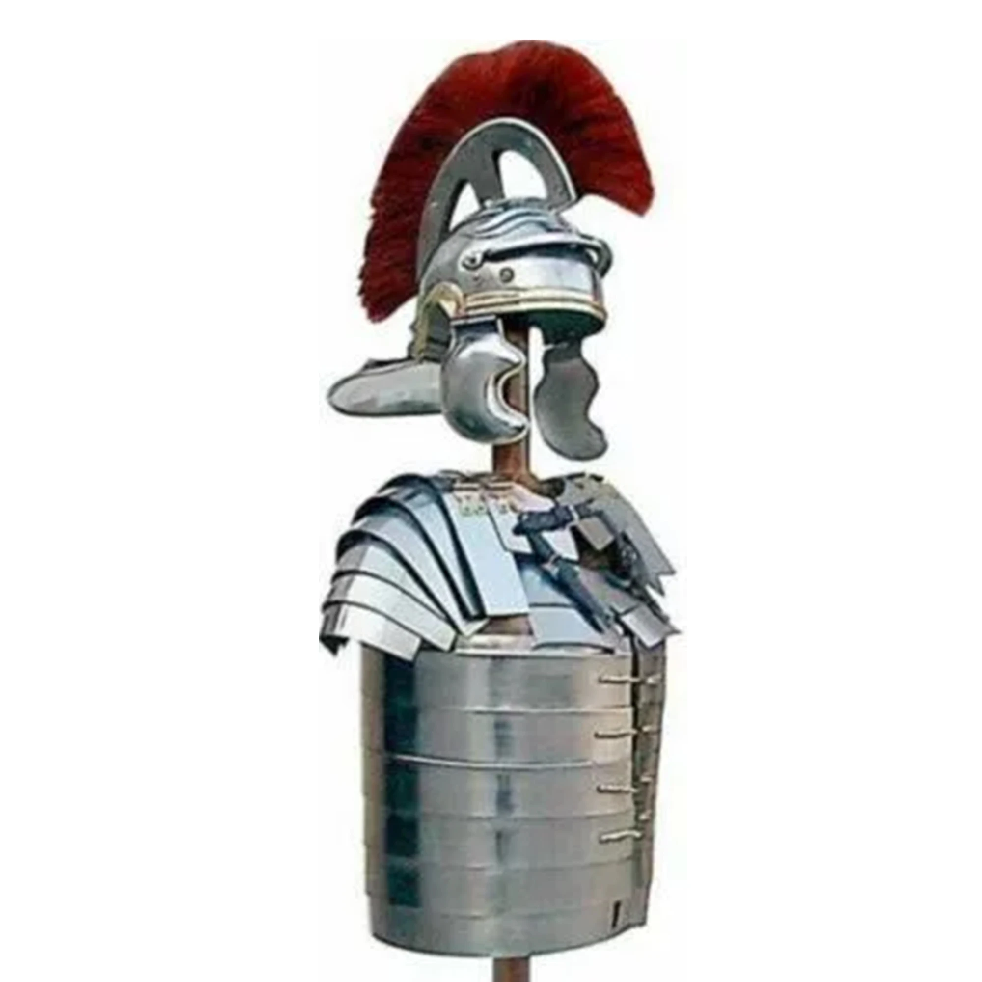 Authentic Roman Lorica with Helmet Medieval Segmentata Armor Mild Steel Knight Armor Perfect for Reenactments and Cosplay