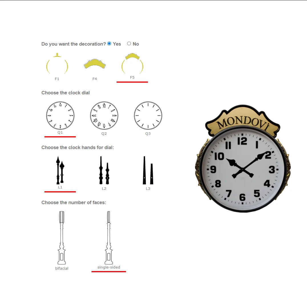 Made in Italy Antique Style Analog Outdoor Clock GPS Synchronization 2 Sided for Public Places, Parks, Gardens, Golf Courses