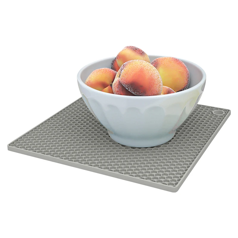 Multipurpose Trivet Large Coaster Silicone Pad Spoon Rest Hot Pot Holder Silicone Trivet Mat Square Modern Sustainable 100pcs