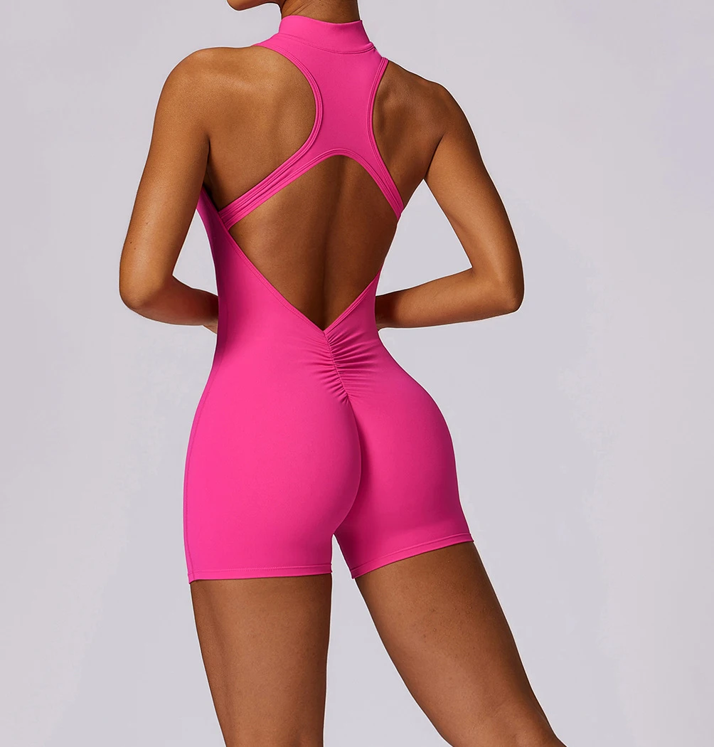 Womans Best Quality Gym Fitness Jumpsuit Quick Dry Yoga Activewear Skin-friendly Bodysuit Jumpsuits for Women Wear Shorts Adults