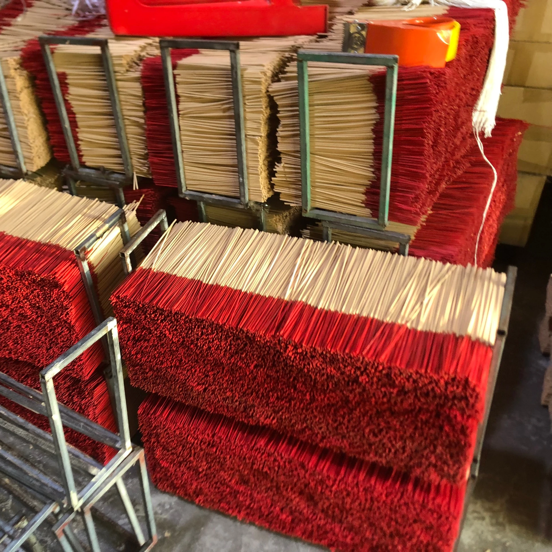 Unscented Natural Color Raw Incense Stick with Red Leg From Vietnam No Smell Manufacturer of raw incense